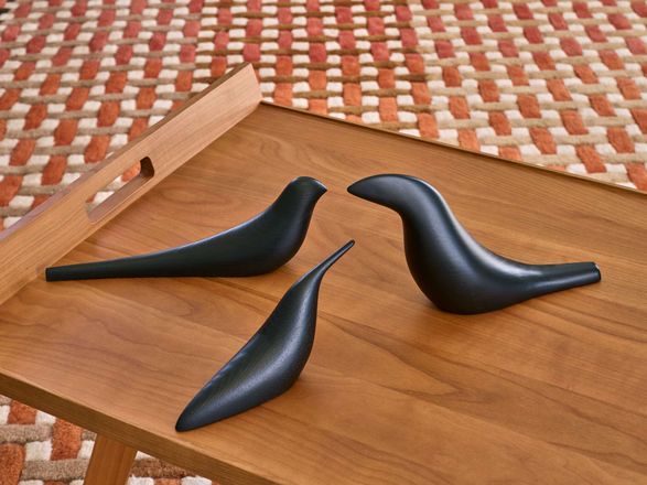 Ligne Roset Pájaros Set Of 3 Decorative Birds Black