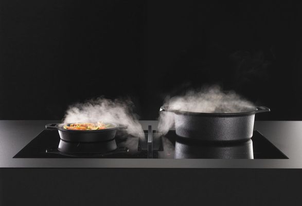 Galvamet Perfecto 60-80 Glossy Black Venting Hob