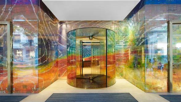 Boon Edam Crystal Tourniket Glass Revolving Door