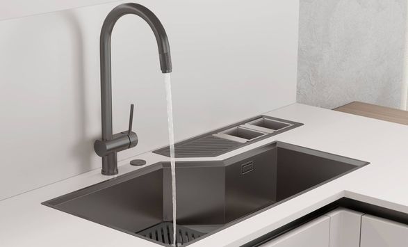 Fosterspa Diade Equipped Troughs Gun Metal Fumè