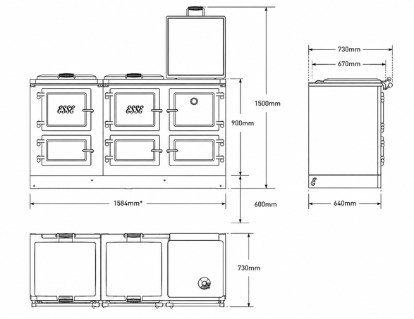 Esse Esse 1600 X Electric Range Cooker