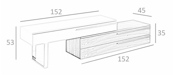 Angel Cerda Silk And Walnut Color Wooden TV Cabinet