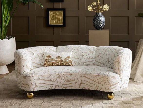 Jonathan Adler Botanist Mushroom Field Beaded Pillow
