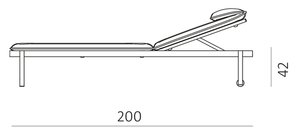 Unopiu Salò Stackable Aluminium Sunlounger Without Cushion