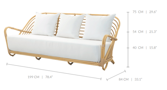 Sika-design Charlottenborg 3-seater Exterior Sofa