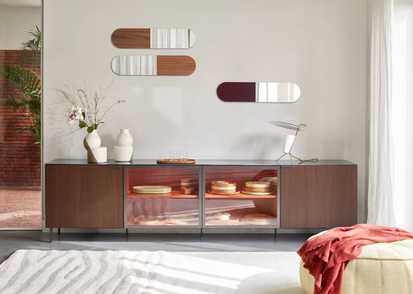 Ligne Roset Selvans Sideboard With Glass Door 4 Doors