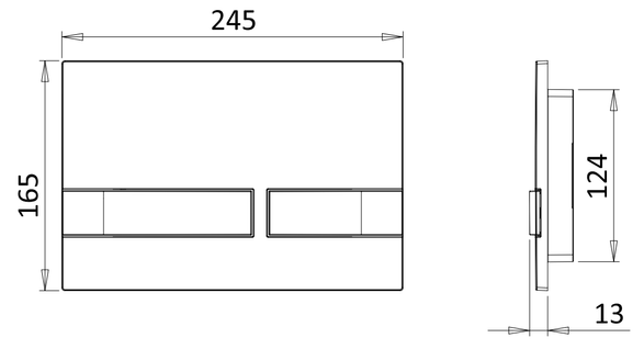 Crosswater Venue Flush Plate