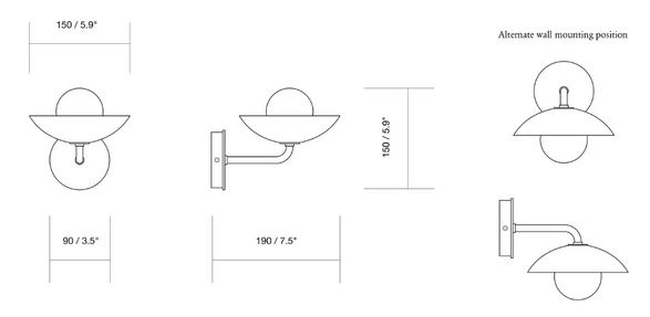 Pinch Posent wall light