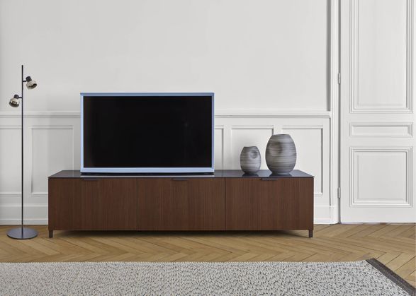Ligne Roset Selvans TV Cabinet 2 Flap Doors + 1 Drawer