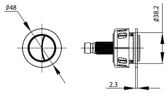 Crosswater Toilet Flush Button