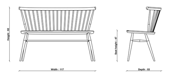Ercol Loveseat Dining Benches