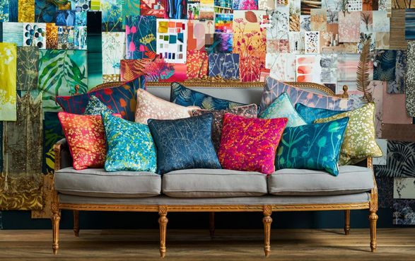 Clarissa Hulse Maidenhair Vine Velvet Cushion