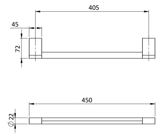 Crosswater Mpro Towel Rail