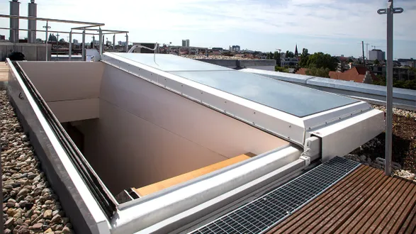 Lamilux Flat Roof Access Hatch Comfort Solo Roof Hatches