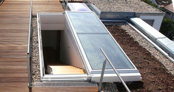 Lamilux Flat Roof Access Hatch Comfort Solo Roof Hatches