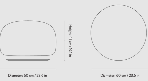 ferm living Rico Pouf - Devoré Velvet