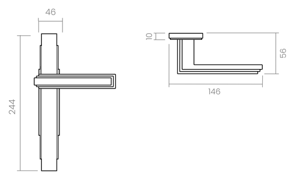 Groel New York Lever Handle Set On An Exclusive Backplate