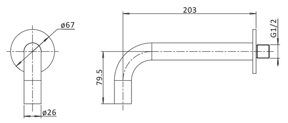 Crosswater Mpro Bath Spout