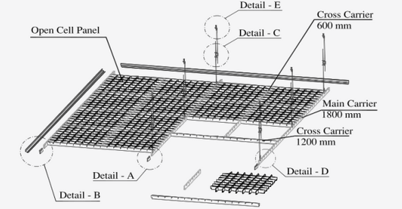 Apton Open Cell Ceiling AP 104