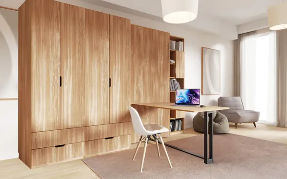 radis Wardrobe Noble 4 Doors, Drawers Visible