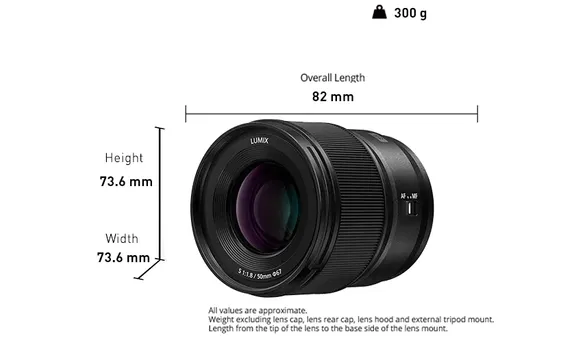 Panasonic Lumix L-mount S 50mm F/1.8 Fixed Focal Length Lens