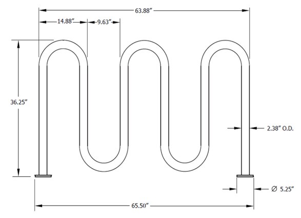 Anova Streetside 7-Bike/5-Loop Bike Rack