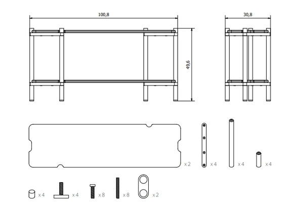 Gejst Invi Bookcase Black Ash