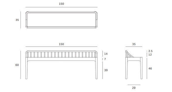 Ethnicraft Spindle Bench