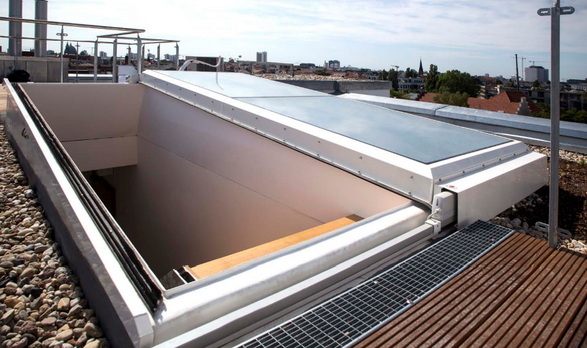 Lamilux Flat Roof Access Hatch Comfort Swing