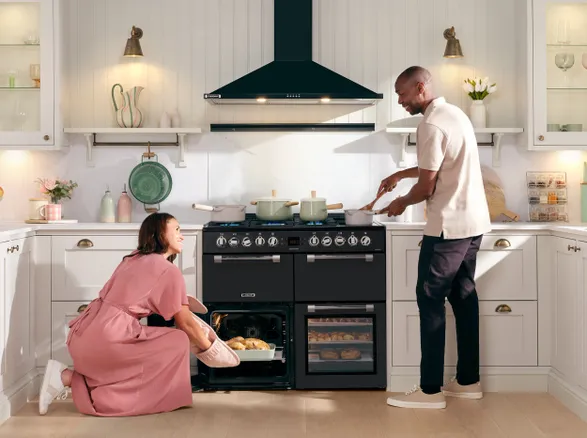 Leisure 100cm Dual Fuel Range Cooker with Glass Top Lid