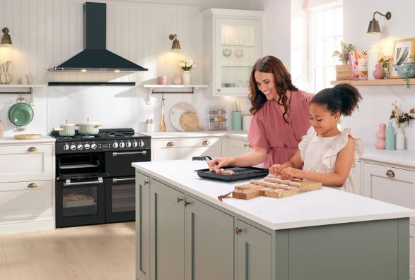 Leisure 100cm Dual Fuel Range Cooker with Glass Top Lid