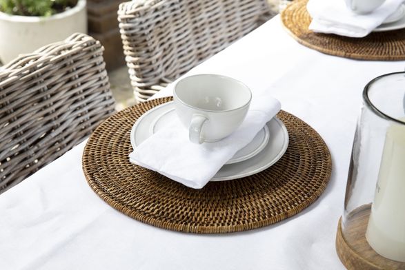 Flamant Togo, Placemat, Reed, Round