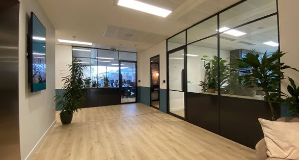Apton Quartz Double Glazed 54mm Frameless Glass Partitioning