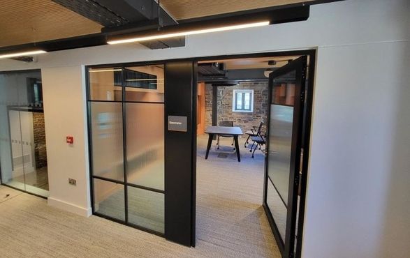 Apton Quartz Double Glazed 54mm Frameless Glass Partitioning