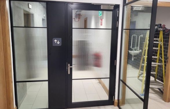Apton Quartz Double Glazed 54mm Frameless Glass Partitioning
