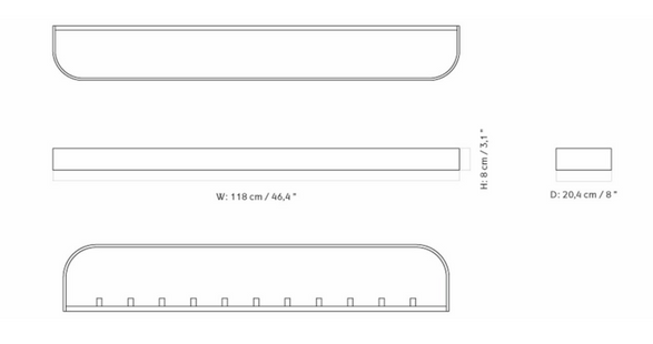 Audo Epoch Shelf With Rack