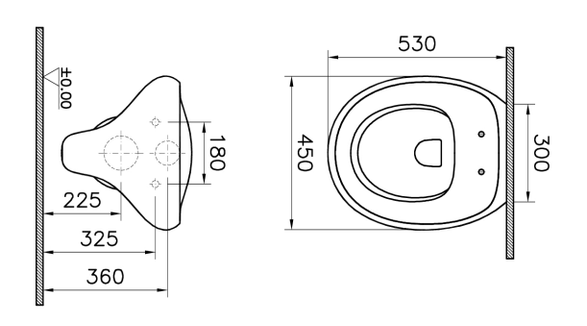 Vitra Istanbul Rim-ex Wall-hung Wc Toilet Seat