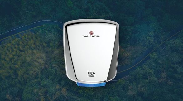 World Dryer Hepa-filtered Verdedri® Hand Dryer