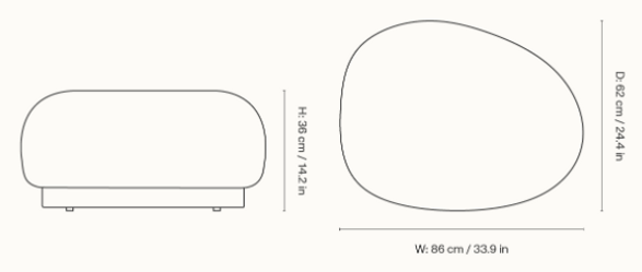 fermliving Rico Lounger Pouf - Tonus