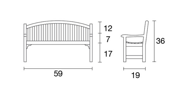 Countrycasualteak Carlisle 5 Ft. Bench