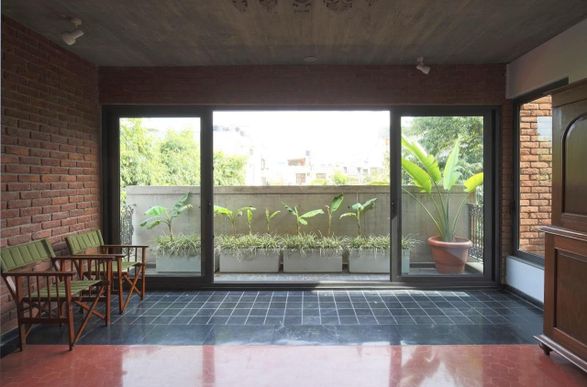 House With A Brick Veil, New Delhi