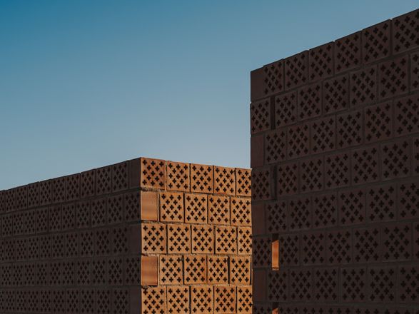 Ceramic Pavilions In The Northern Fields Of Valencia