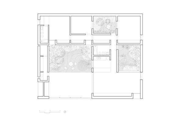 Three Courtyards House