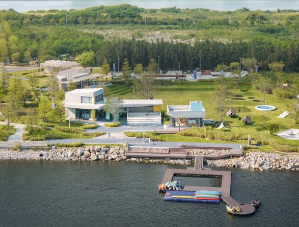 Nerve Lab. Experimental Sports Support Buildings On Double Happiness Island
