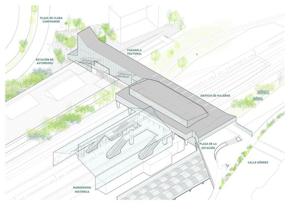 Train Station And Footbridge