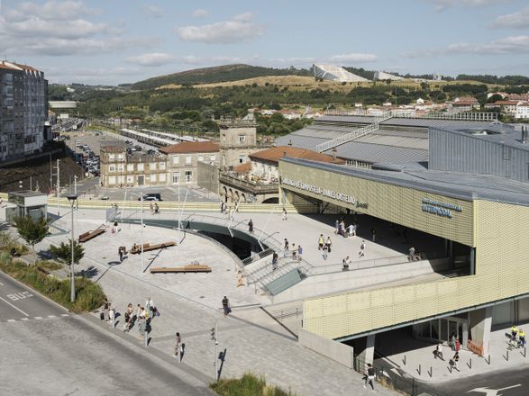 Train Station And Footbridge