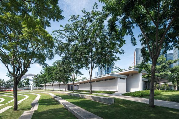 Three Service Pavilions Of Guiwan Park