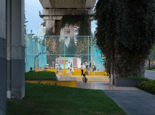 The Happy Spot Under The Light Rail