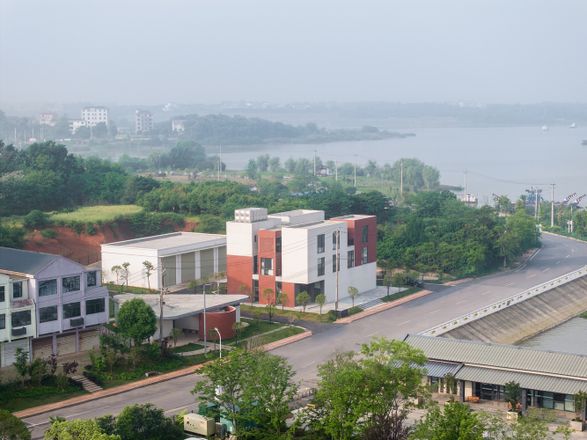 Buildings Of Liangzi Lake Changling Ferry