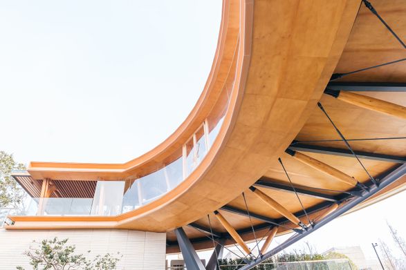 Timber Structure Pedestrian Bridge Of Yitaiyipin Garden